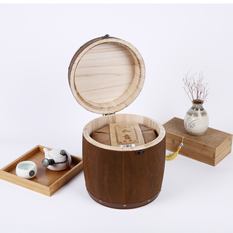 茶叶桶茶叶罐实木茶小包装空盒木桶普洱茶桶老茶头茶饼普洱茶饼