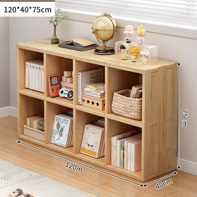 Todos los gabinetes de ventana de madera maciza, gabinetes de almacenamiento, estantes de balcón, estantes, armarios largos de una sola capa contra la pared, estanterías cortas de piso a techo