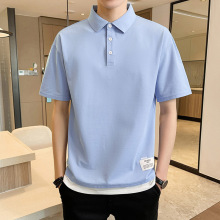 夏季polo衫男短袖纯色休闲韩版宽松翻领t恤潮牌男装商务半袖体恤