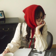 小红帽帽子女款针织护耳帽保暖纯色百搭秋冬季2025新款韩系批发