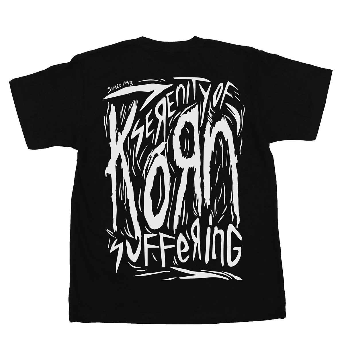 KORN rock band Metallica Queen nirvana Guns N' Roses ACDC black and white loose short-sleeved T-shirt