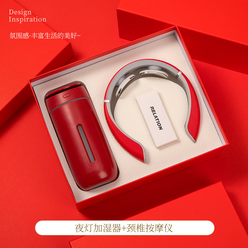 Conjunto de regalos creativos Regalo de acompañante de negocios Humidificador de luz nocturna Regalo práctico Regalo de apertura Regalo logotipo personalizado