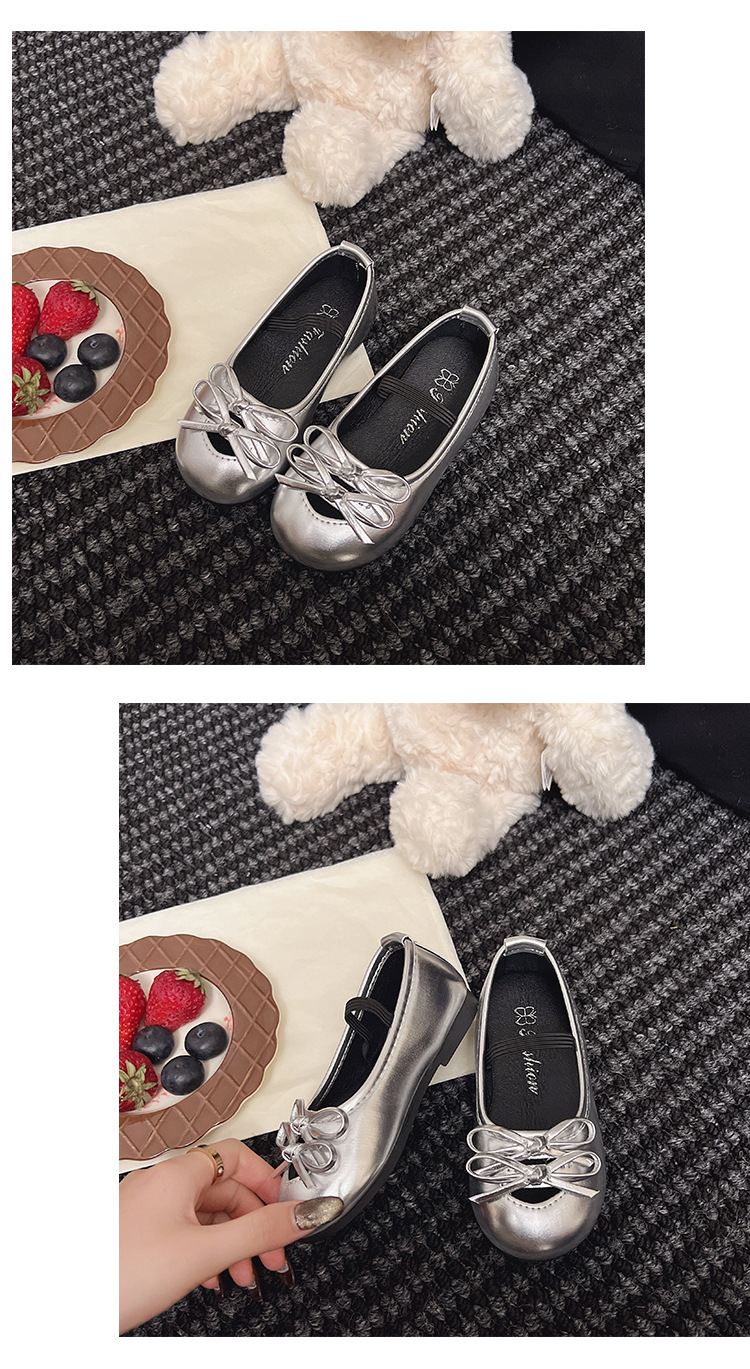 Mädchen Leder Ballerinas Mit Schleife Für Festliche Anlässe_voghion.com
