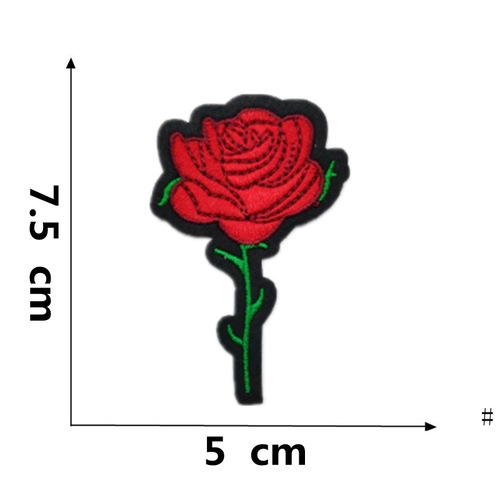 建兴电脑绣花章玖瑰花梅花系列服装刺绣贴装饰补丁贴背胶布贴