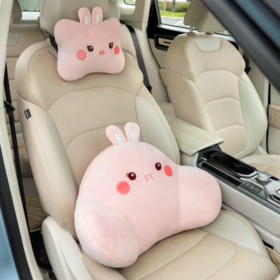 Headrest | Support Pillow, Cartoon Cute Internet - little-rabbit-headrest-lumbar-support-1-set