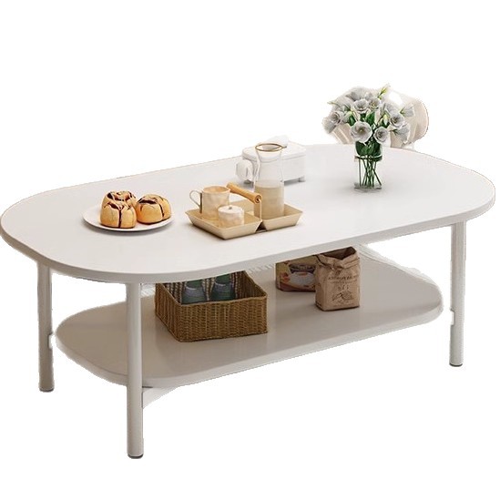 Mesa de centro Apartamento pequeño Sala de estar Mesa para el hogar Casa de alquiler simple Dormitorio estilo crema Sofá creativo simple Mesa de té