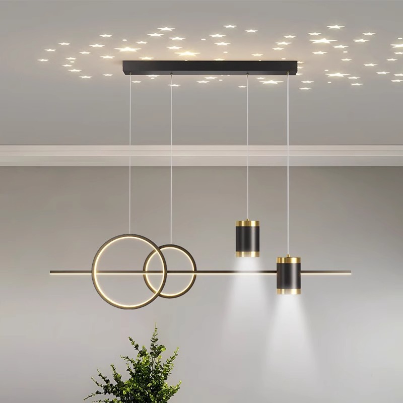Modern minimalist chandelier for living room, trendy lightweight luxury Nordic lighting creative personalized chandelier for bedroom bar and restaurant