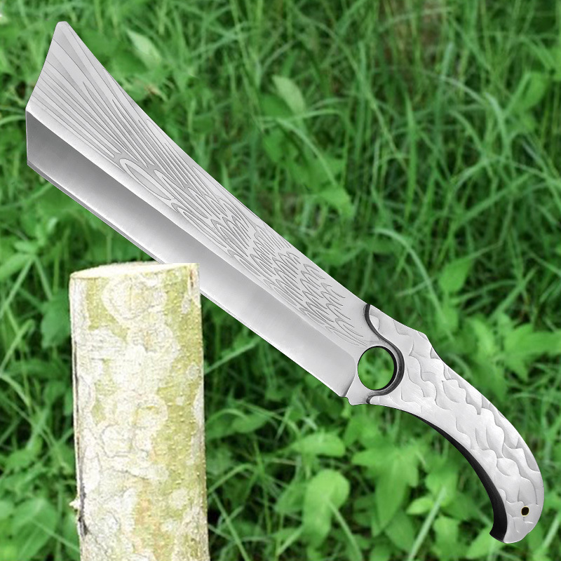 户外露营全钢菜刀手工锻打不锈钢斩切刀分割刀菜刀切肉刀刀具家用