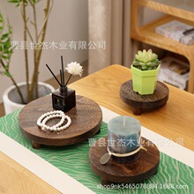 创意可移动木质花卉底座客厅桌面手办展示架卫生间香薰木质收纳架