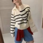 秋冬季套头条纹半高领毛衣