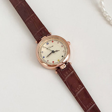 21設計新款創意彩鑽盤手表女士小眾輕奢高顏值防水皮帶石英手表