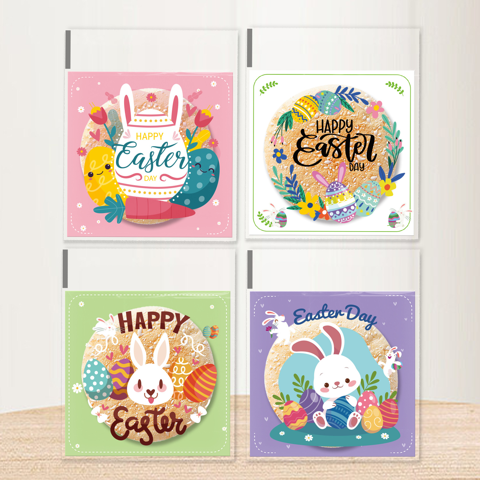 사양: 원래 부활절; 상자 유형: C 부활절 자체 접착 가방 10*10 3(100/가방)