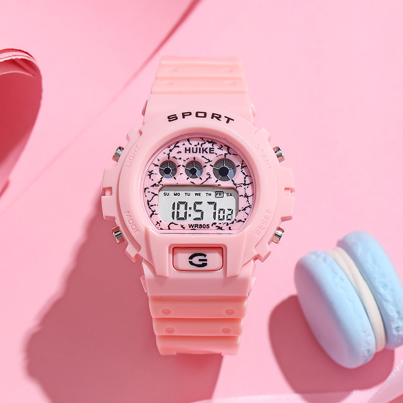 Estilo coreano ins estilo moda estudiante reloj electrónico multifunción deportes impermeable luminoso reloj electrónico para niños