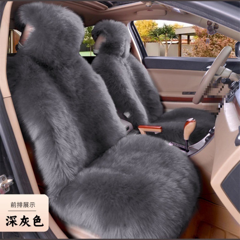 新型自動車クッション冬のぬいぐるみ保温シートクッションは、羊のぬいぐるみが共通の滑り止めシートカバーを囲んでいるようだ|undefined