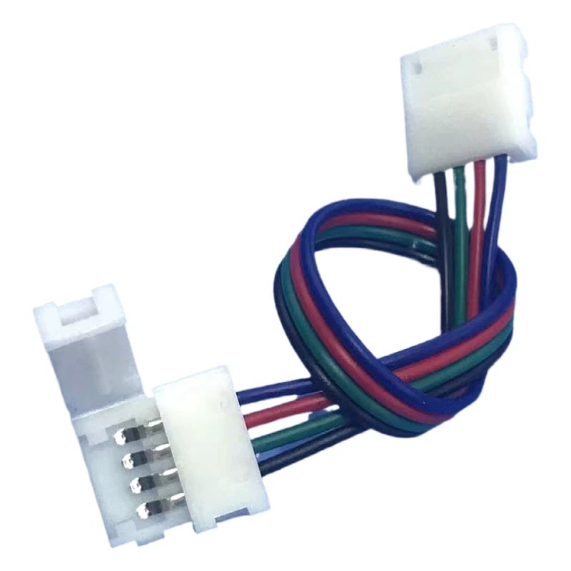 4-контактный соединительный провод без пайки 8 мм RGB световая полоса разъем без пайки 5050 RGB двусторонний защелкивающийся провод