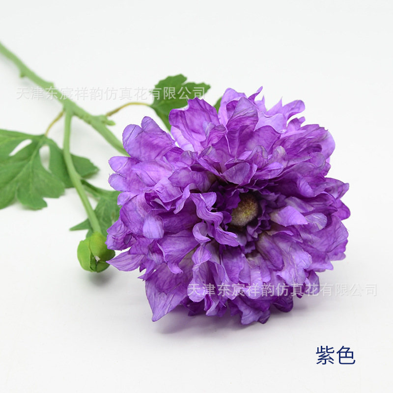 Flor Artificial de Ranúnculo de 2 Cabezas de Tela de Seda para Boda y Decoración del Hogar image 17
