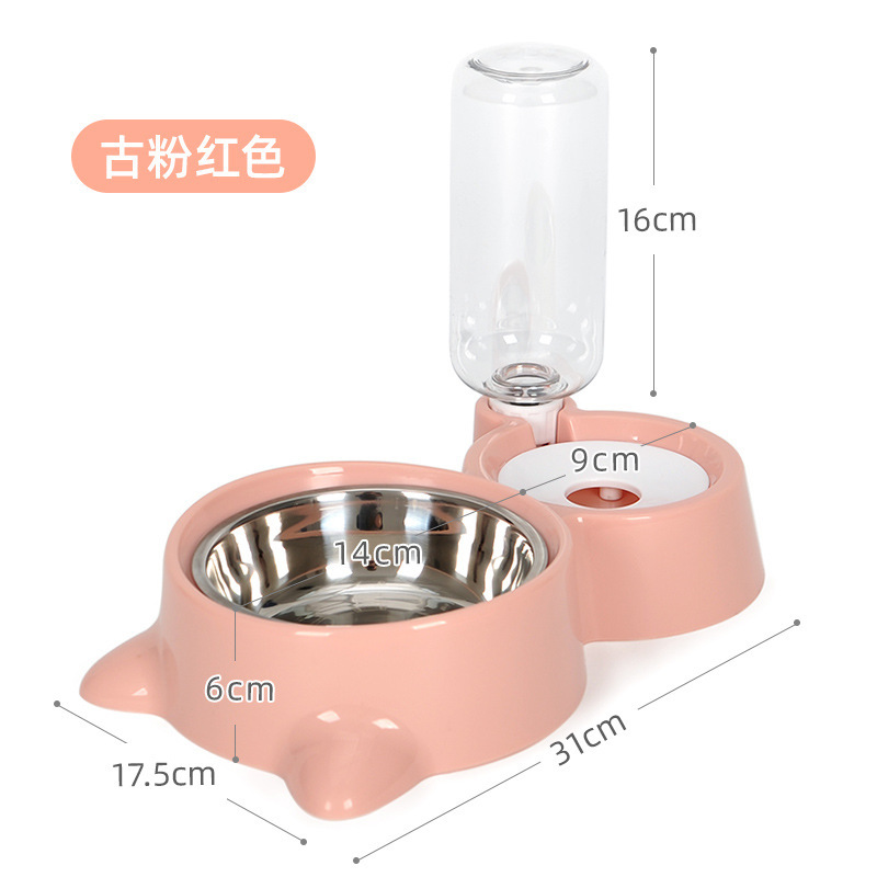 猫碗狗碗狗盆双碗自动饮水喂食双碗蓄水碗中小型犬食盆猫碗|undefined