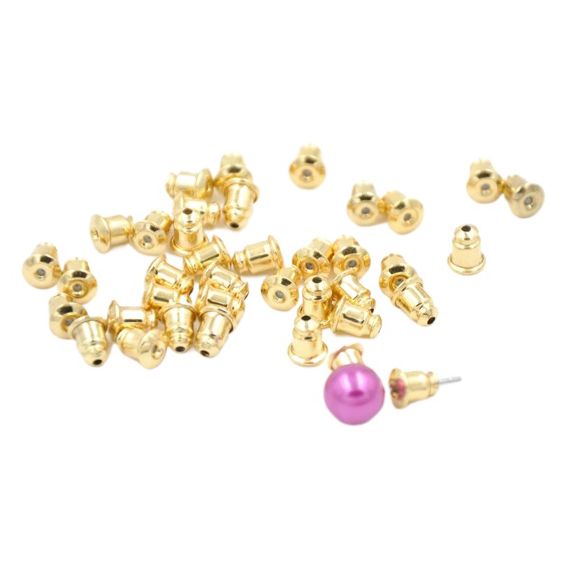 Cobre Bala de color de retención de oro tapón de oro real de galvanoplastia antideslizante espárragos detrás bloqueado grandes espárragos tapa