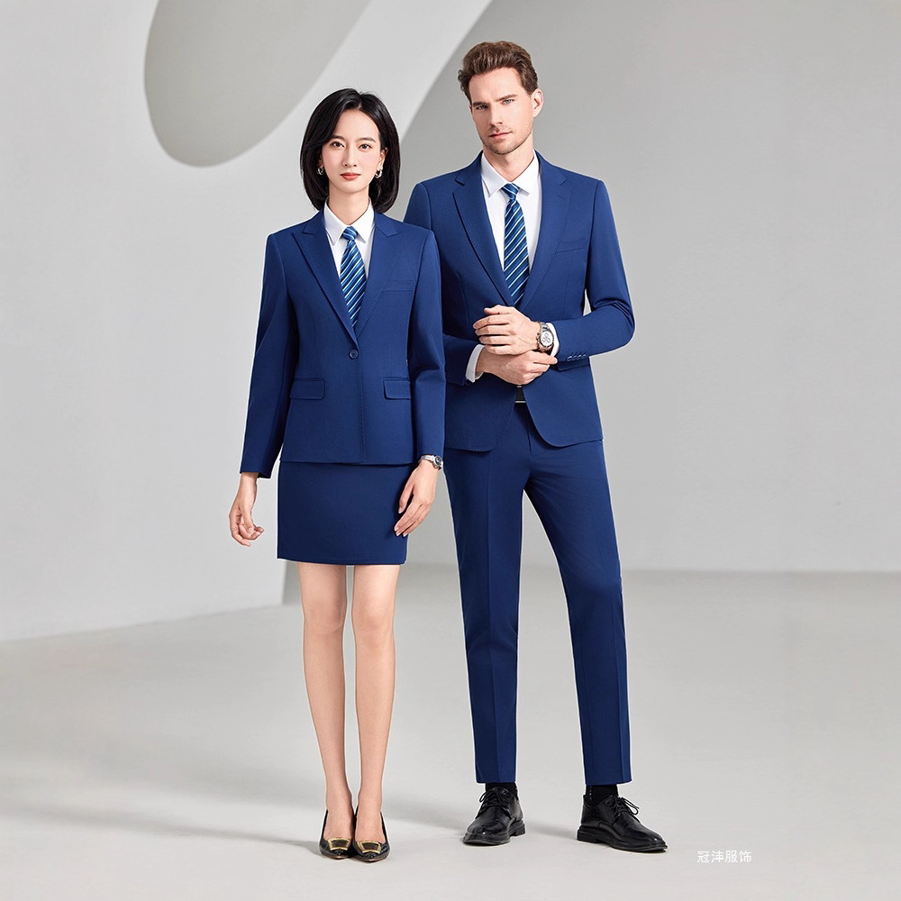 新款秋季西装两件套销售工作服气质高级感职业裙装男女业务员厂家