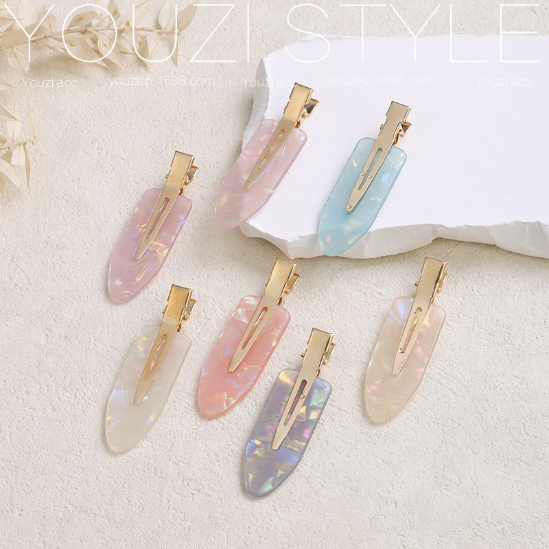 Japanese-Style Seamless Hairpin Side Hair Clip for Women, Summer Super Fairy Bangs Clip Hair Accessory, Internet Celebrity Duckbill Clip Hair Ornament