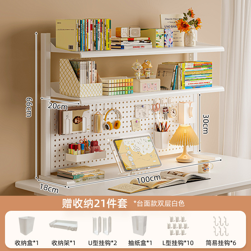 Estante de escritorio estante de escritorio estante de hierro forjado multicapa estante de exhibición para estudiantes