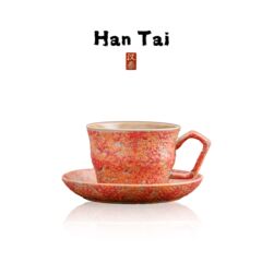 北欧スタイルのセラミックコーヒーカップとソーサー、軽くて豪華でハイエンドのラテアートアフタヌーンティーカップ、見栄えの良いカスタマイズされたロゴ