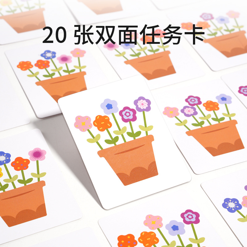 Juguetes de flores de madera de maceta Juguetes de emparejamiento cognitivo de color de flores Juguetes de acertijo de educación temprana