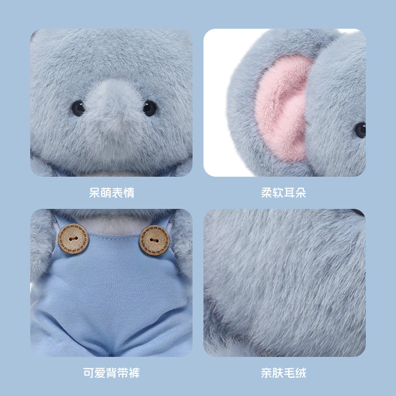 楽しい新しいオーバーオール象ぬいぐるみかわいい人形睡眠枕女の子小さな人形ギフト|undefined