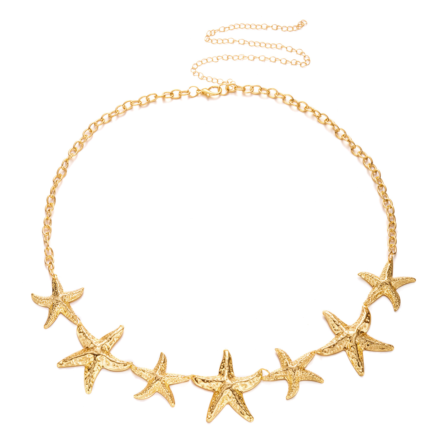37g Weight Waist Chain Classification 1 Piece Quantity Holiday, Street Occasion Metal Material Starfish, Shell Pattern All Seasons Season Women's Gender Plating Design Simple Style, Classic Style Style Wholesale Jewelry Simple Style Classic Style Starfish Shell Metal Plating Waist Chain 31