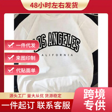 Los Angeles Print Female Tee T-Shirt 90s Print Tshirts Lady
