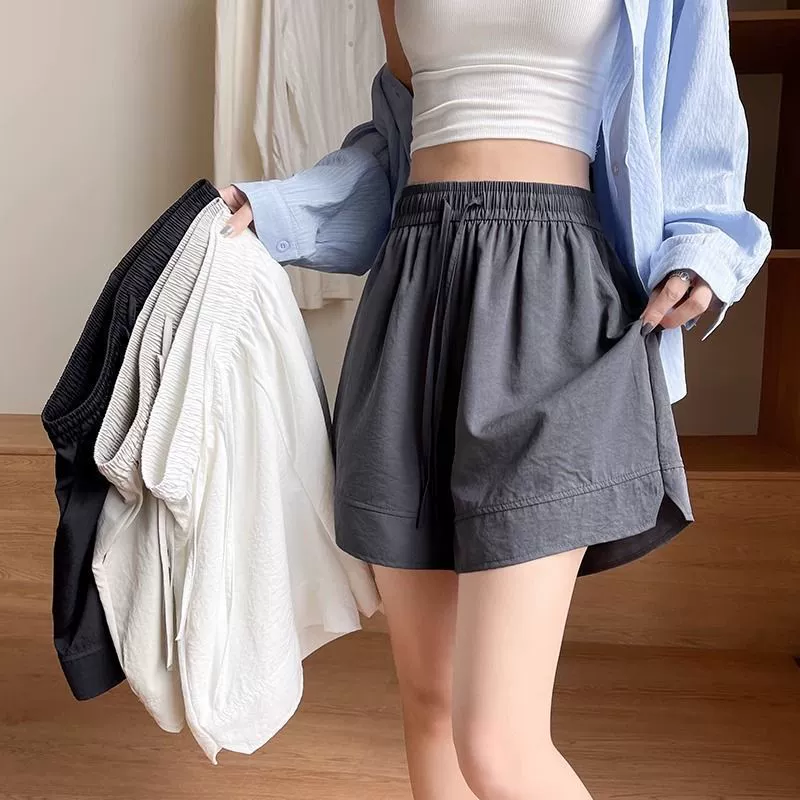 Шорты Yamamoto из ледяного шелка, лето 2025, новый стиль, универсальные удобные свободные широкие брюки, быстросохнущие дышащие спортивные брюки