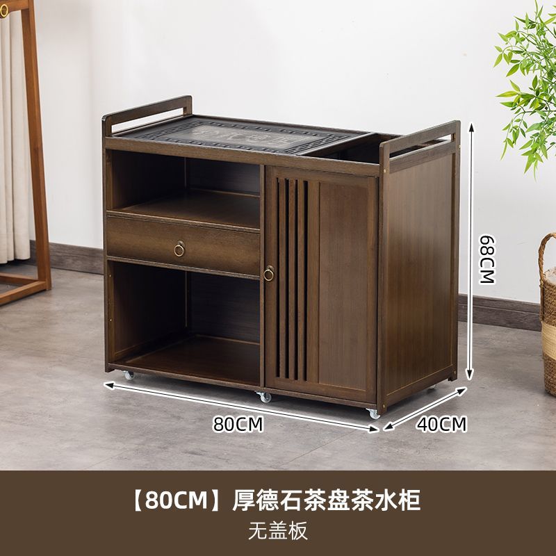 [대형 조리대] 길이 80cm의 단일 도어(석재 차 트레이 포함) - 덮개 없음