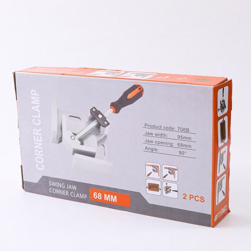 Factory direct sales single handle 90 degree right angle clamp quick angle clamp woodworking clamp alloy material flat mouth