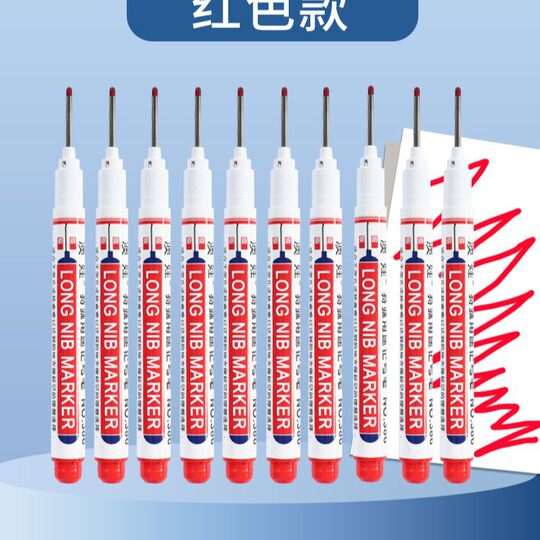 Long-Head Marker Pen for Woodworking, Extended Line Marking, Ceramic Tile Construction Site Bathroom Installation, Special-Purpose Deep-Mouth Marking Oil Pen