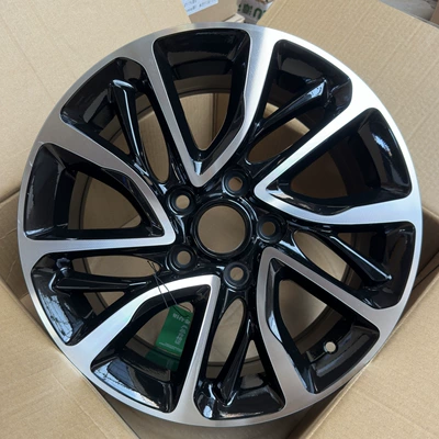 Hub Wheel Aluminum Alloy Wheel Steel Ring - 16x6j-730-original-model-black-car-surface-logo-air-nozzle