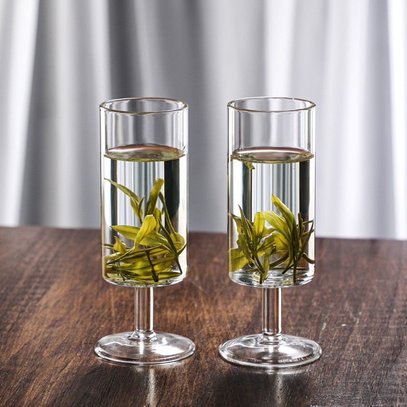 Houkui Glass Cup Green Tea Special Household Goblet Transparent Creative Water Cup Imitation Song Green Tea Cup