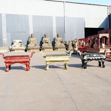 寺庙铸铁长方形香炉室内供佛户外祠堂四方鼎炉景区宗祠供奉大香炉