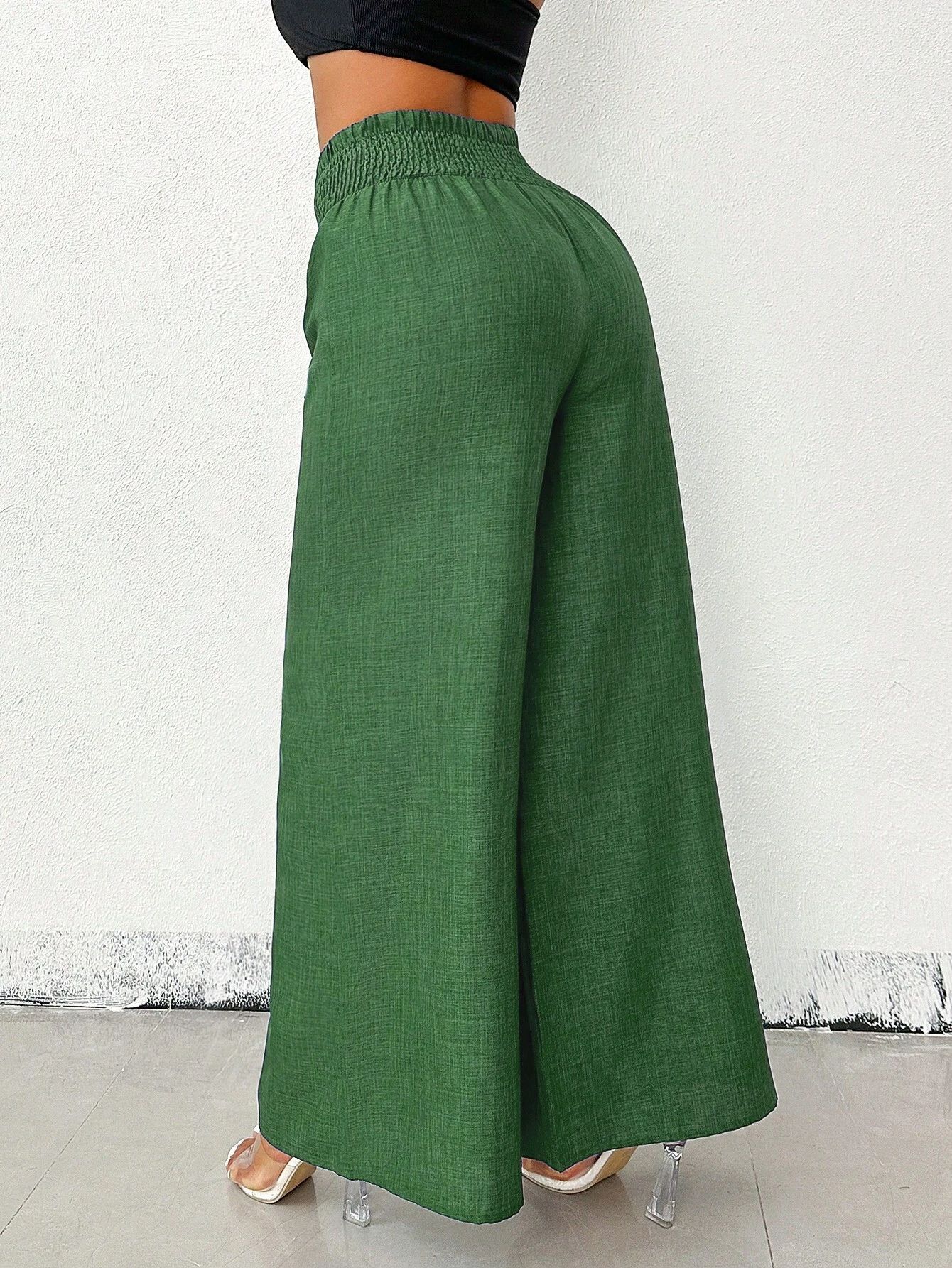 273g Weight Straight Pants Pants Length Polyester Fabric Type Low Waist Waist Line Casual Pants Pants Type Inelastic Elasticity Holiday Occasion Loose Fit Type Solid Color Pattern 2025 Spring and Summer Season Women's Gender Streetwear Style Women's Holiday Streetwear Solid Color Straight Pants Casual Pants 15