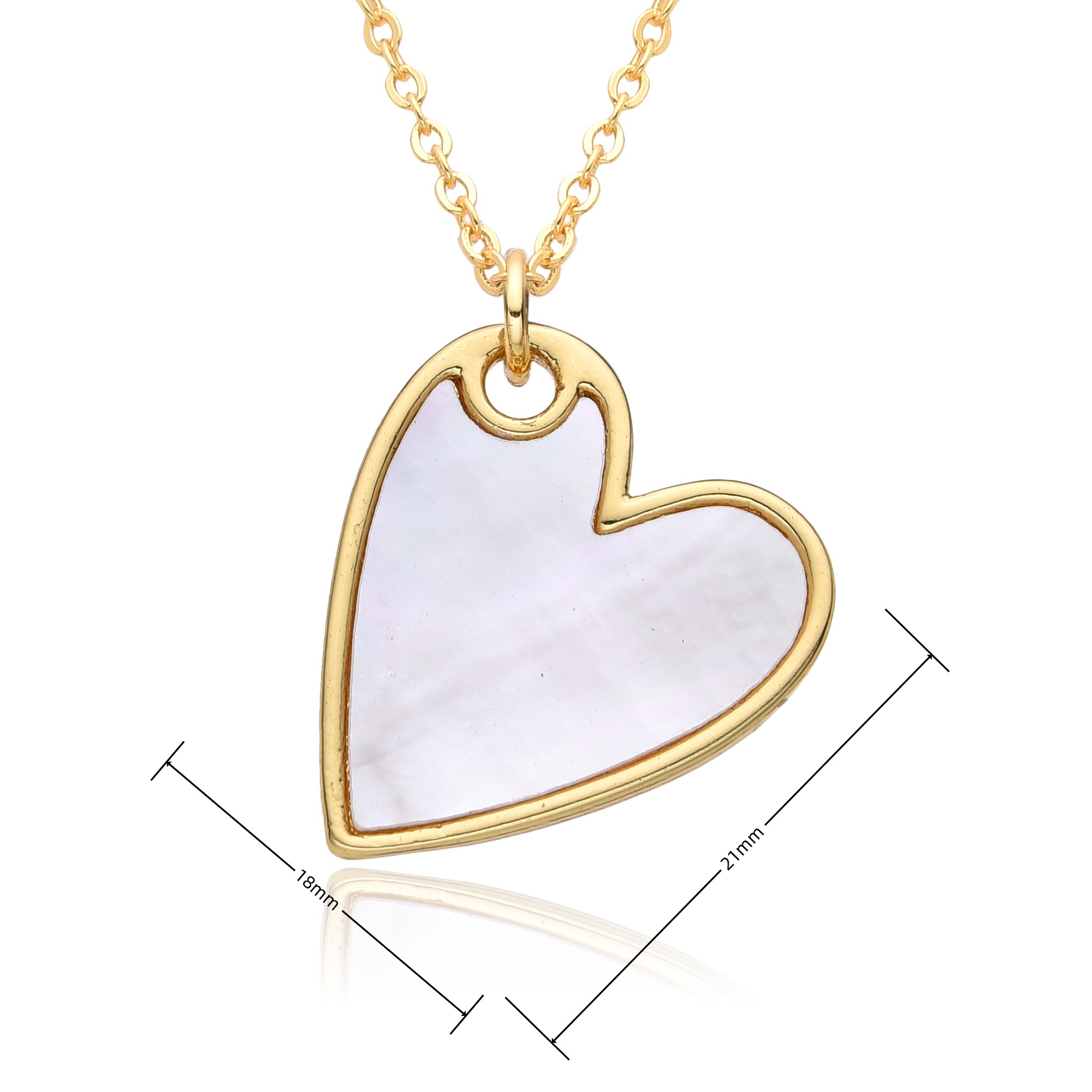 Heart Shape Pattern Copper Inlay Heart Shape Zircon Pendant Necklace