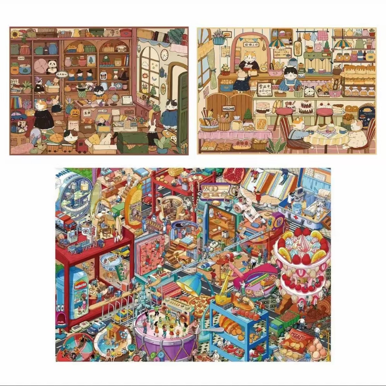 Senyou Super Large Version 10.0+44.0 Series Scenery Stickers Miniature Scene Stickers Handmade DIY Sticker Toys
