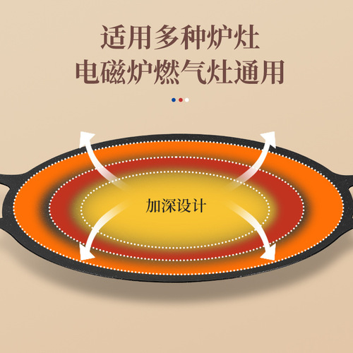 Zibo barbecue portable grill Maifan stone barbecue plate Korean barbecue pot barbecue plate outdoor cassette stove iron plate frying