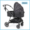 Black PU push handle + PU large wheel + foot cover