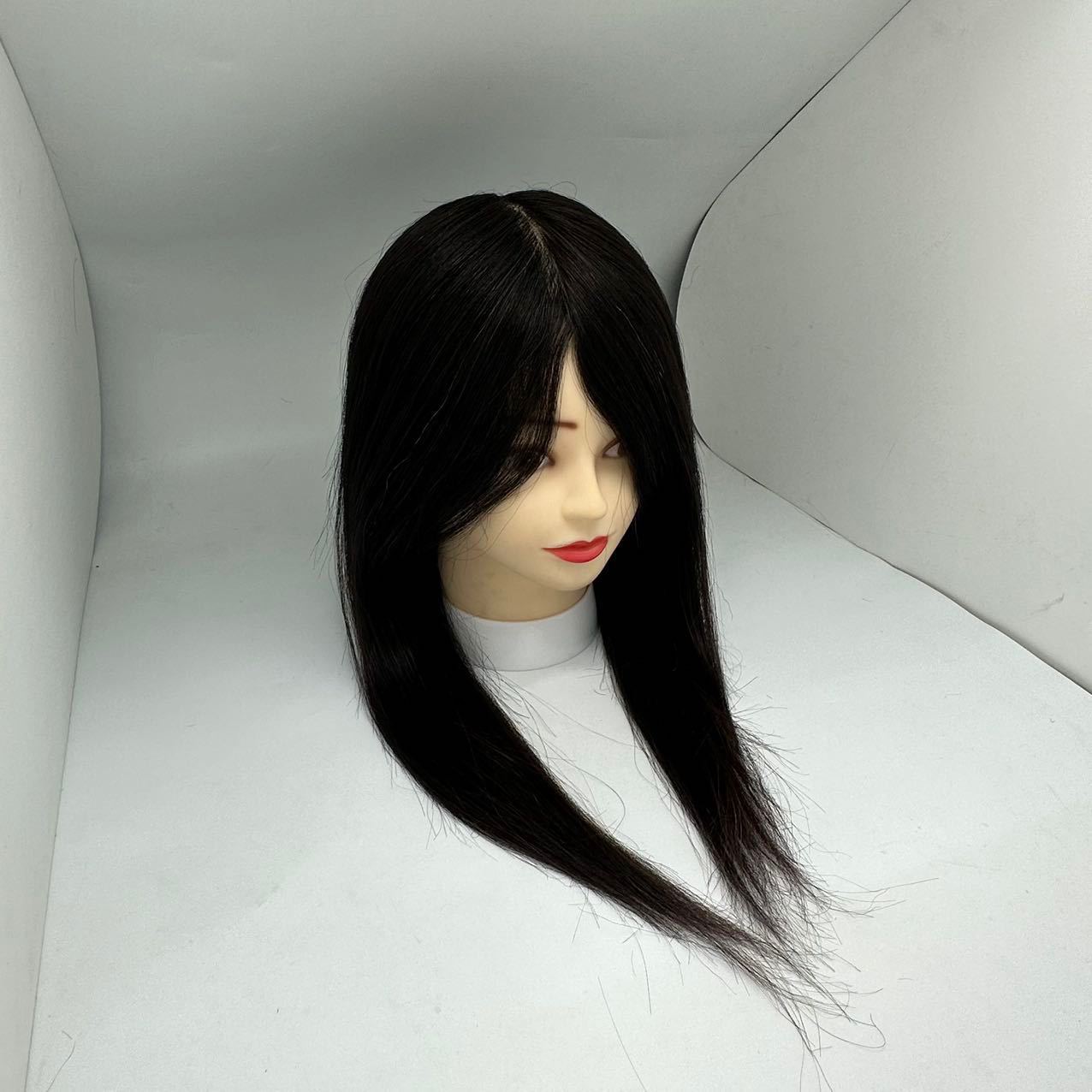 Perruca de cabello verdadero modelo de cabeza de entrenamiento de cabello trenzado modelo de cabeza de entrenamiento de cabello de cabello verdadero modelo de cabeza de corte de soplado