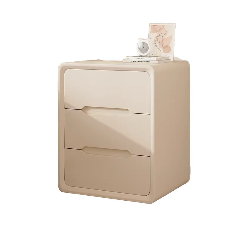 Escritorio de cabecera francés dormitorio familiar 2025 nuevo estilo ligero de lujo de alto nivel pequeño y simple gabinete de almacenamiento al lado de la cama viento crema