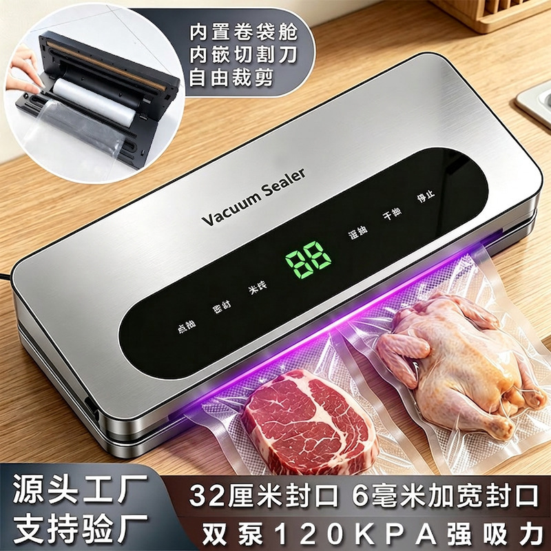 Factory Direct Sales Vacuum Sealing Machine Roll Tape Vacuum Sealing Machine Packaging Machine Household Small Fully Automatic Sealing and Preservation Machine Factory Direct Sales Vacuum Sealing Machine Roll Tape Vacuum Sealing Machine Packaging Machine Household Small Fully Automatic Sealing and Preservation Machine