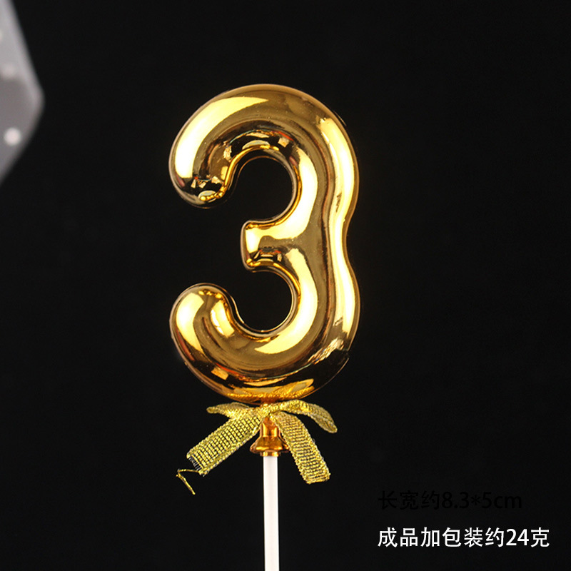 Decoración digital para pasteles 0-9, 3D oro/rosa, inserto para cumpleaños – Mayorista de Yiwu image 13