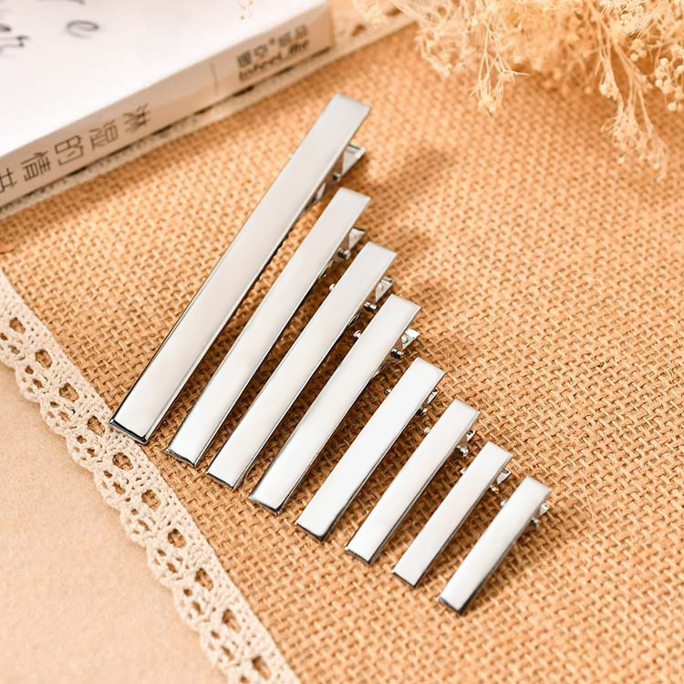 Square Duckbill Clip DIY Hairpin Materials Hair Accessories Versatile Steel Plain Clip Hairpin Square Clip Duckbill Clip Hair Ornament