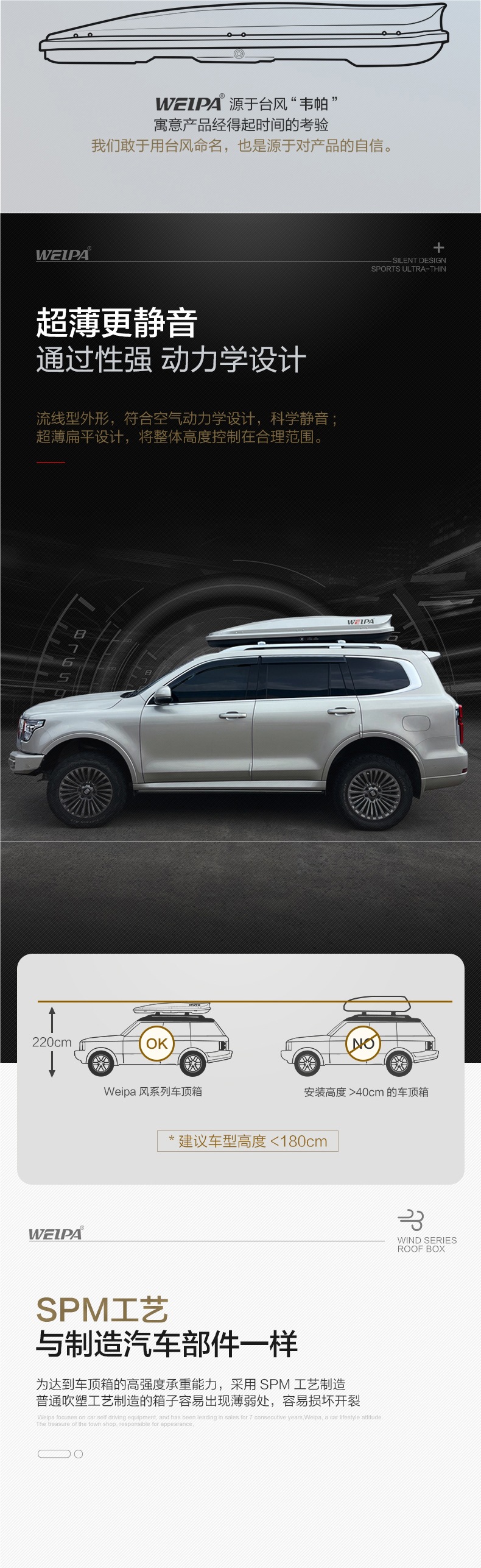 Weipa Roof Luggage Suitable for Odyssey Suitable for Alison Car Travel Luggage Rack