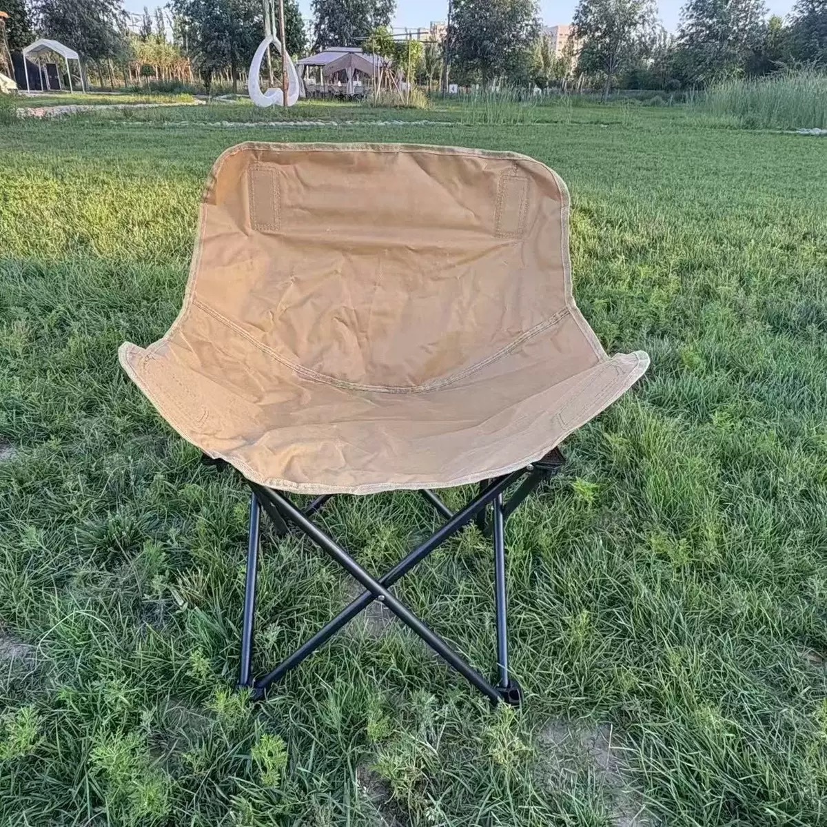 Silla de dibujo de camping de campo picnic de arte portátil taburete de pesca ligero al aire libre luna plegable sillón cama plegable