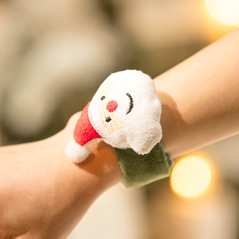 Anillo de Navidad transfronterizo, pulsera luminosa, regalo pequeño, accesorios de jardín de infantes para niños adultos, con luz, anillo de palmaditas